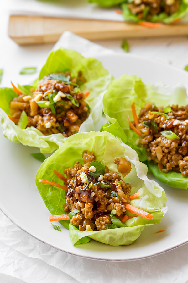 Chicken Lettuce Wraps | thecozyapron.com