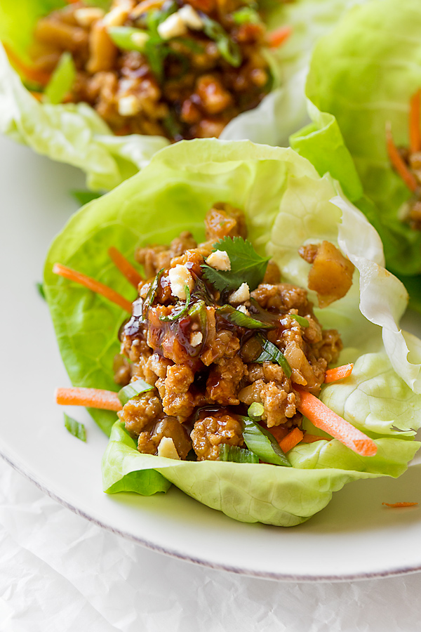 Chicken Lettuce Wraps | thecozyapron.com