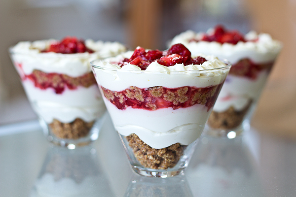 Dessert In A Glass: Ruby-Red Summer Berry Cheesecake