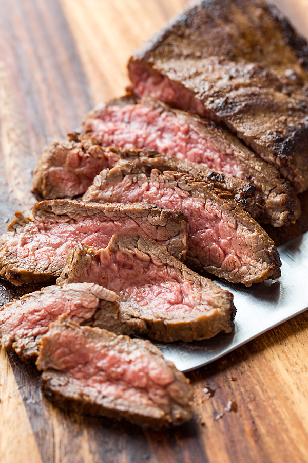 Sliced Steak for Steak Salad | thecozyapron.com