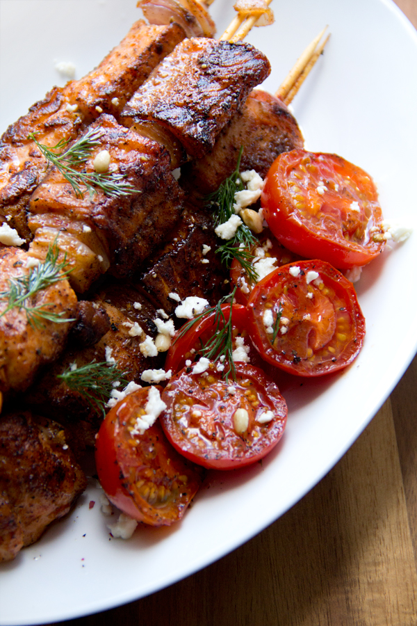 Salmon Kabobs | thecozyapron.com