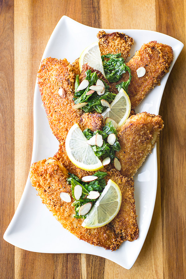 Pan Fried Fish on a platter | thecozyapron.com