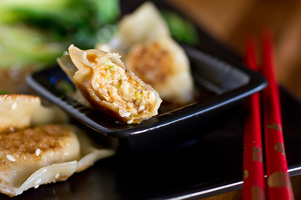 Chicken Potstickers with Sesame-Honey Dipping Sauce | thecozyapron.com
