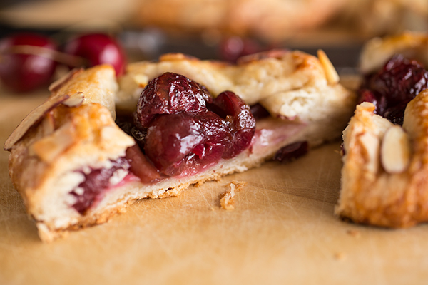 The inside of a fresh-baked Cherry Galette | thecozyapron.com