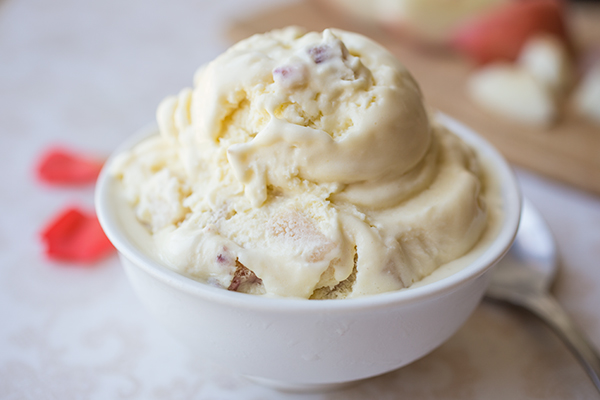 Cozy Summer Dessert: White Peach And Rosewater “Gelato”, A Dissipating, Sweet Delicacy