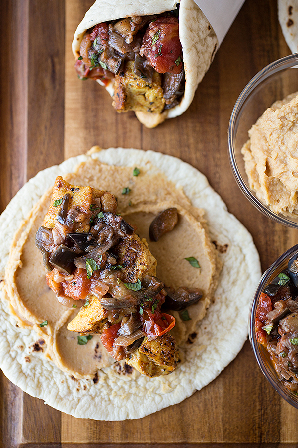 Moroccan Chicken Wrap | thecozyapron.com