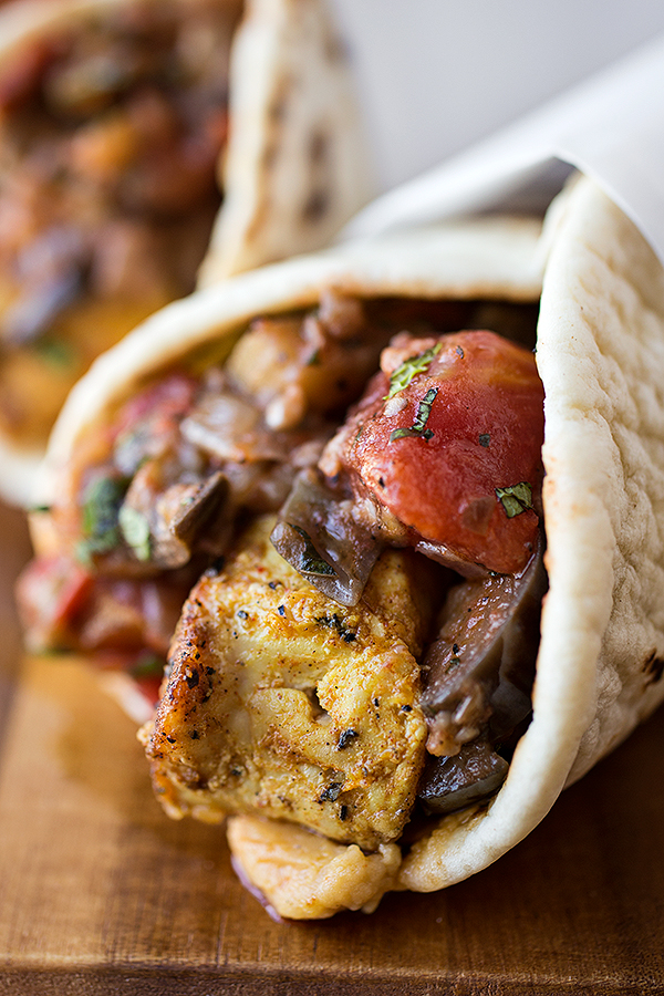 Moroccan Chicken Wrap | thecozyapron.com