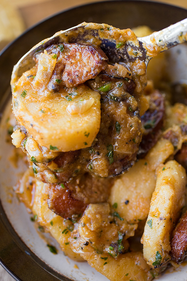 Saucy Hungarian Red Potato Goulash | thecozyapron.com