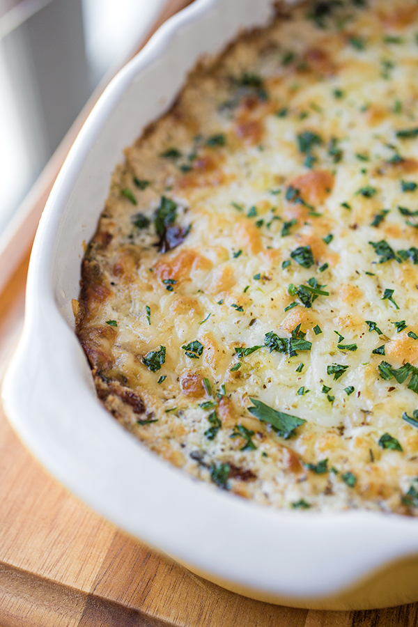 Cheesy Butternut Squash Dip with Spinach | thecozyapron.com