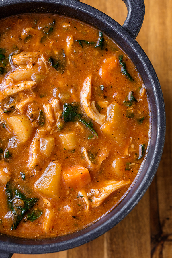 Italian Chicken and Autumn Veggie Soup | thecozyapron.com