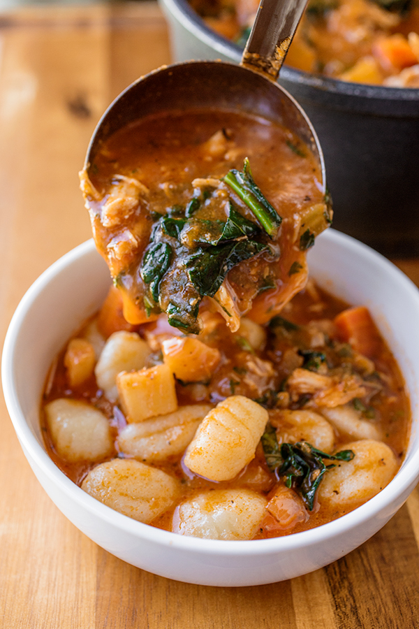 Italian Chicken and Autumn Veggie Soup | thecozyapron.com