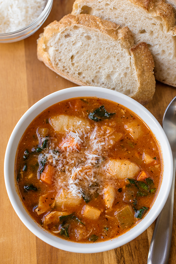 Italian Chicken and Autumn Veggie Soup | thecozyapron.com