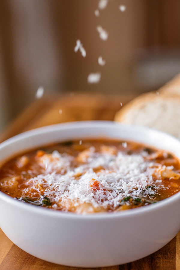 Italian Chicken and Autumn Veggie Soup | thecozyapron.com