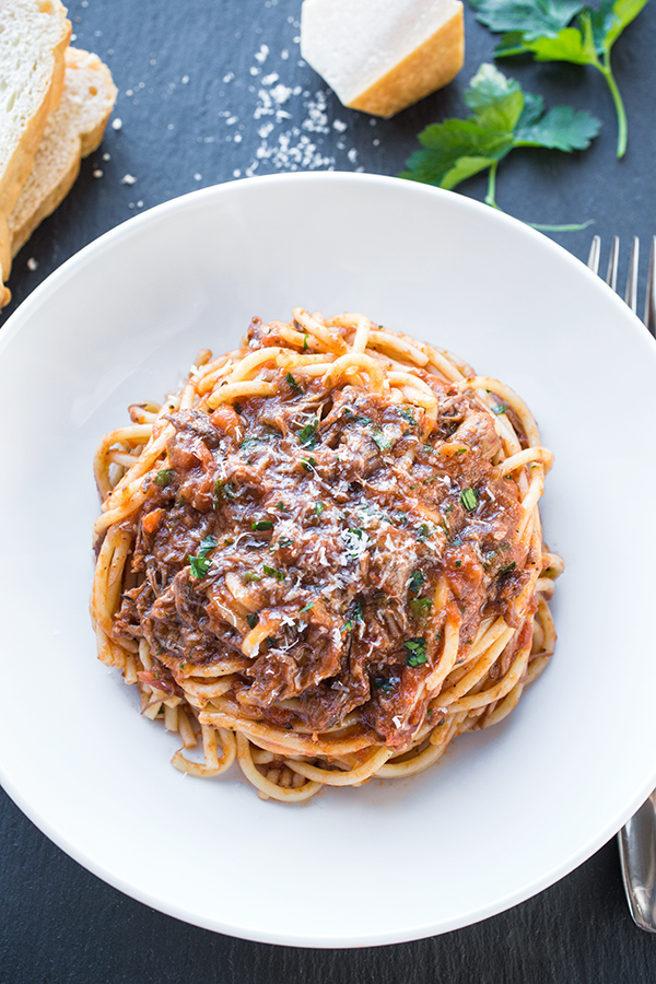 Short Rib Ragu with Porcini Mushrooms | thecozyapron.com
