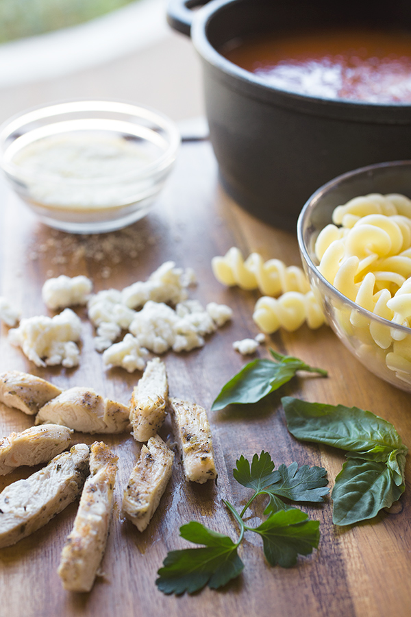 Ingredients for Chicken Parmesan Soup | thecozyapron.com