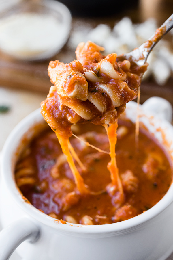 Chicken Parmesan Soup | thecozyapron.com
