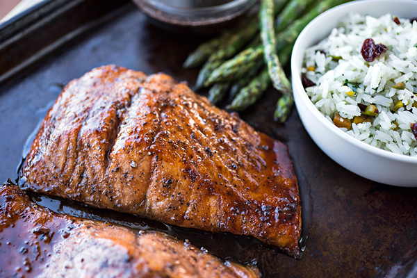 Bourbon Glazed Salmon