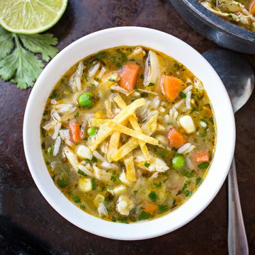 Chicken and Rice Soup | thecozyapron.com