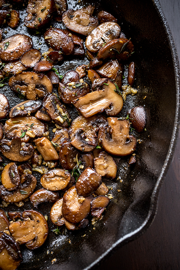 Garlic-Sauteed Mushrooms for Mushroom Toast | thecozyapron.com