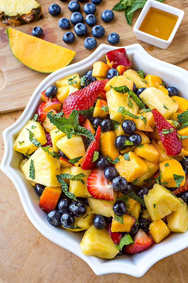 Rainbow Fruit Salad | thecozyapron.com