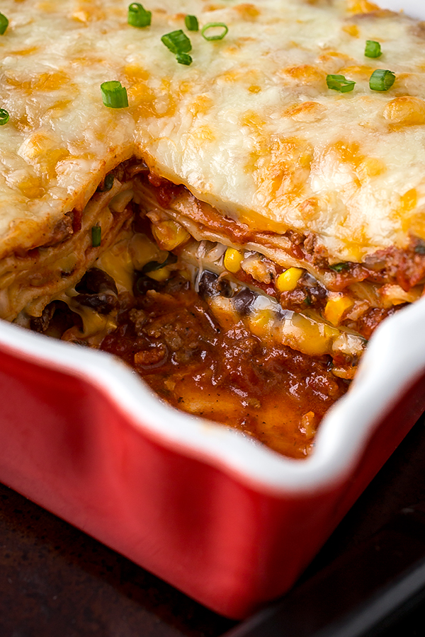 Mexican Lasagna | thecozyapron.com
