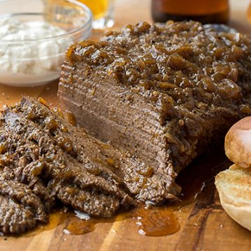 Beef Brisket with Creamy Horseradish Sauce | thecozyapron.com