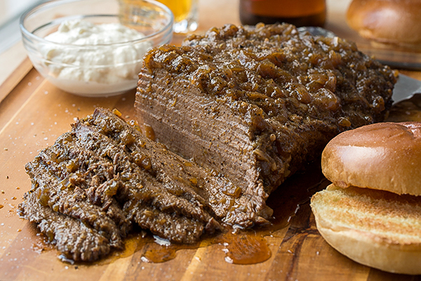 Beef Brisket with Creamy Horseradish Sauce | thecozyapron.com