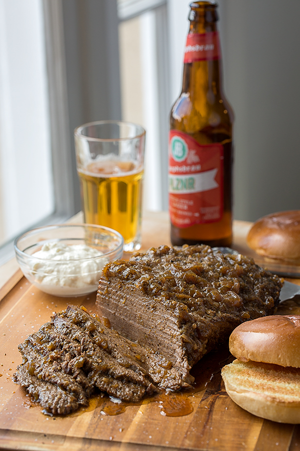 Beef Brisket with Creamy Horseradish Sauce | thecozyapron.com