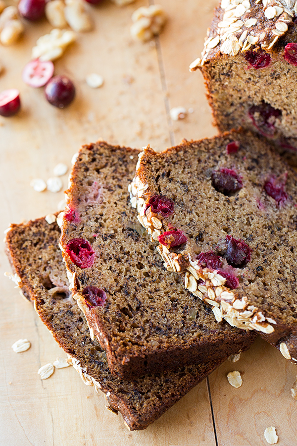 Slices of Cranberry Banana Bread | thecozyapron.com