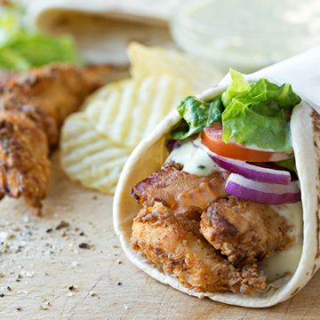 Crispy Chicken Wrap | thecozyapron.com
