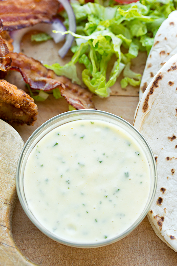 Honey-Dijon Sauce for Crispy Chicken Wrap | thecozyapron.com