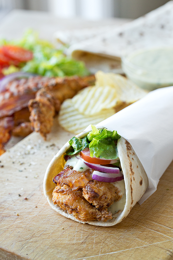 Crispy Chicken Wrap | thecozyapron.com