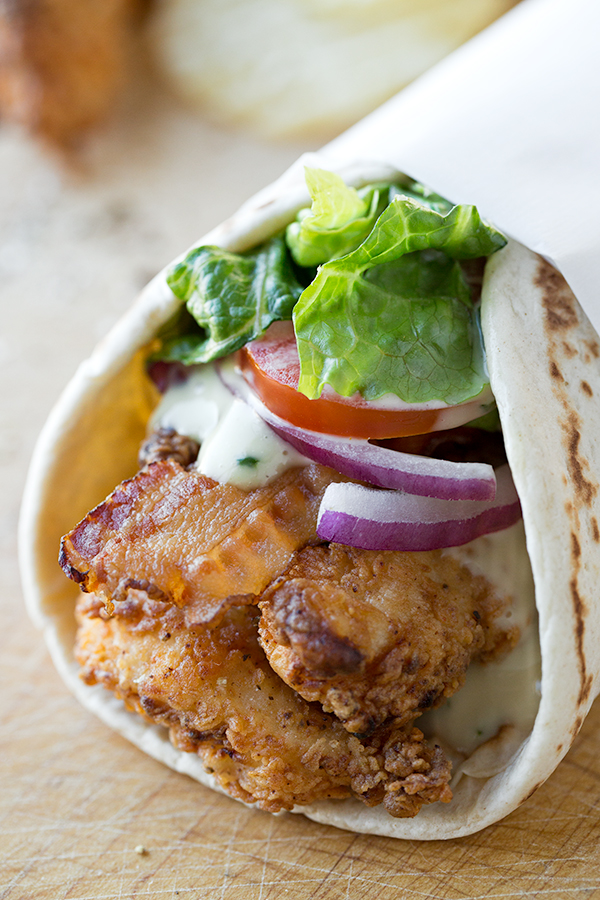 Crispy Chicken Wrap | thecozyapron.com