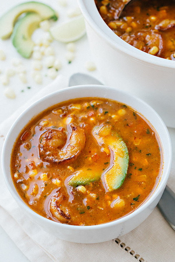 Shrimp and Corn Soup | thecozyapron.com