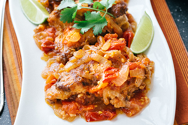 Skillet Chicken with Rustic Tomato Sauce