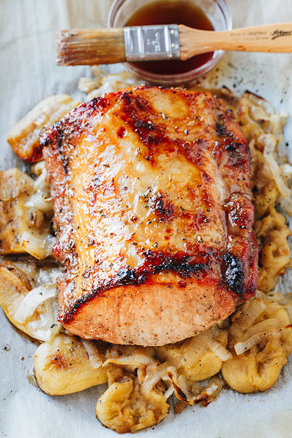 Pork Roast with Apple Brandy Glaze | thecozyapron.com