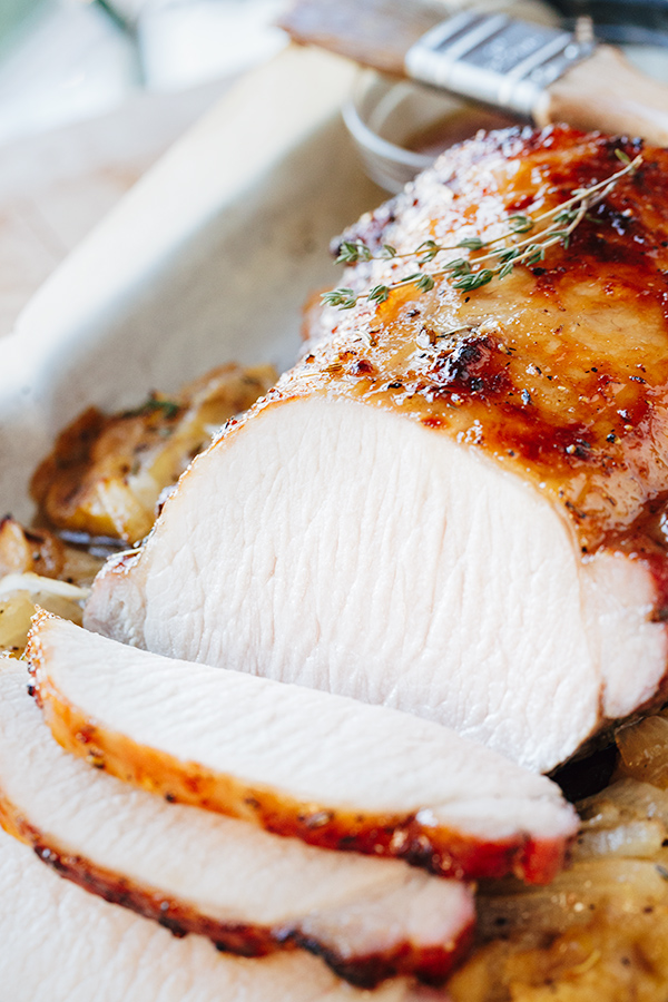 Pork Roast with Apple Brandy Glaze | thecozyapron.com
