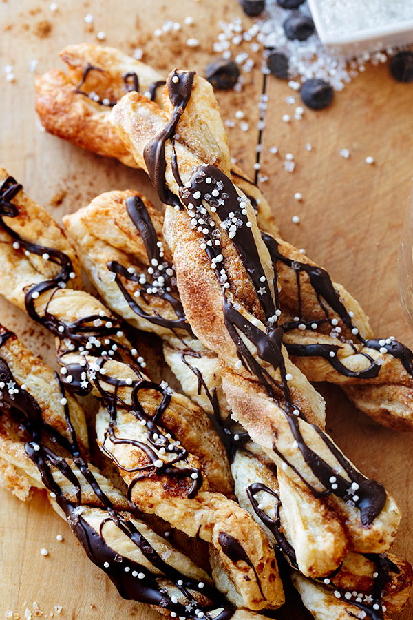 Chocolatey Cinnamon Twists fresh out of the oven | thecozyapron.com