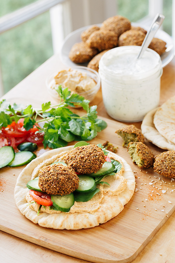 Falafel Wrap Ingredients | thecozyapron.com
