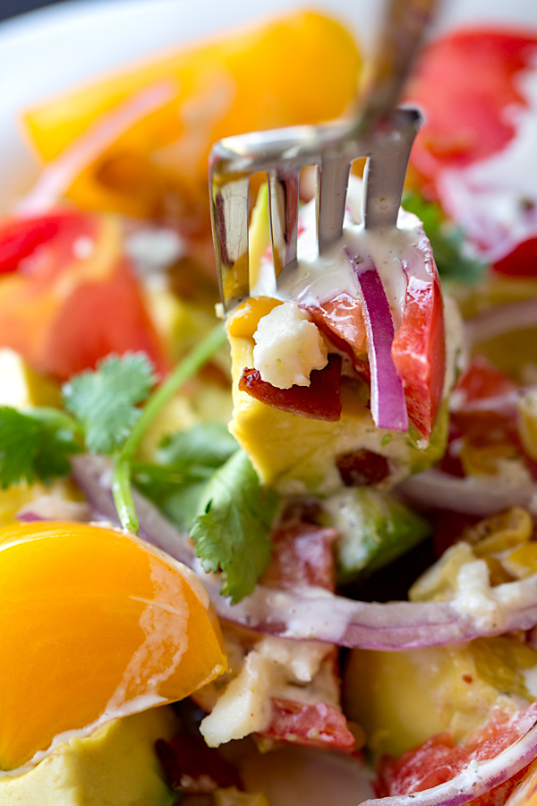 Avocado Salad with Zesty Lime Dressing | thecozyapron.com