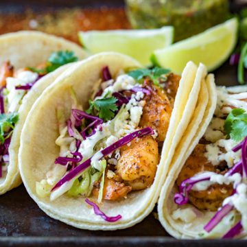 Shrimp Tacos Recipe | thecozyapron.com