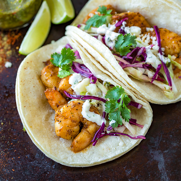 Shrimp Tacos Recipe | thecozyapron.com