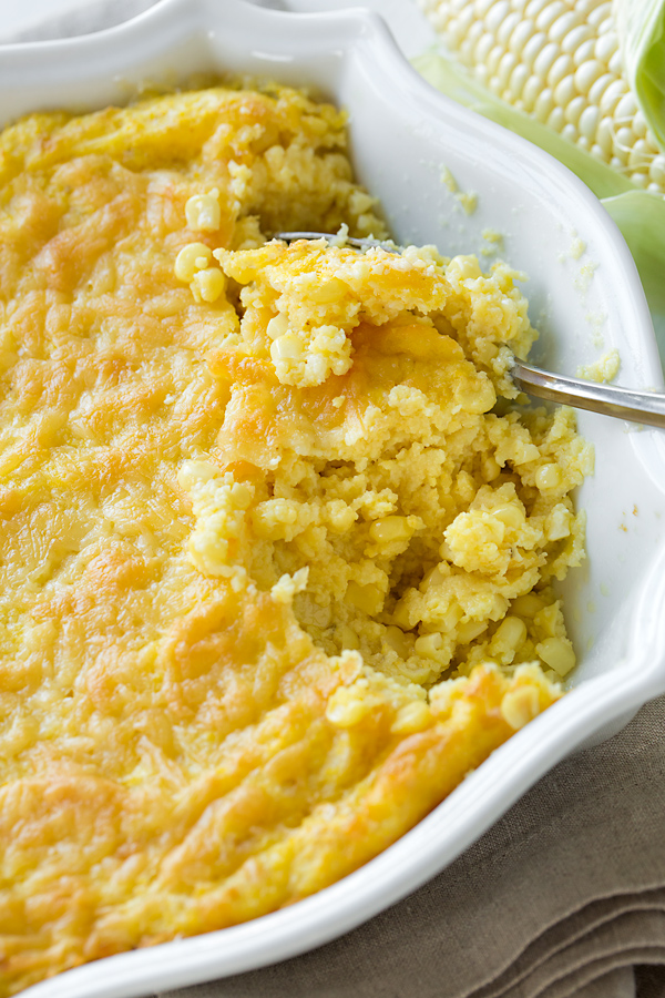 A large spoonful of Polenta Casserole | thecozyapron.com