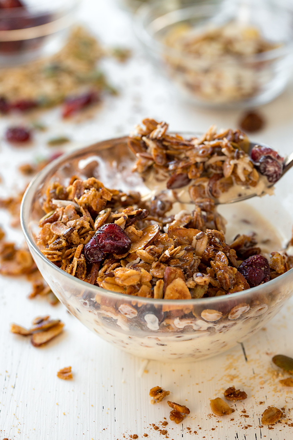 Homemade Granola with Milk | thecozyapron.com