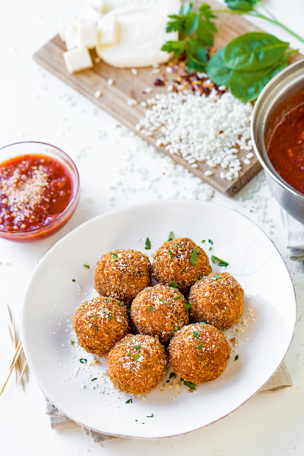 Arancini with Mozzarella | thecozyapron.com