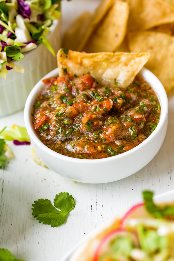 Salsa for Baja Fish Tacos | thecozyapron.com