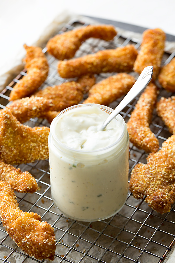 Fish Sticks with Lemon Mayo Dipping Sauce | thecozyapron.com