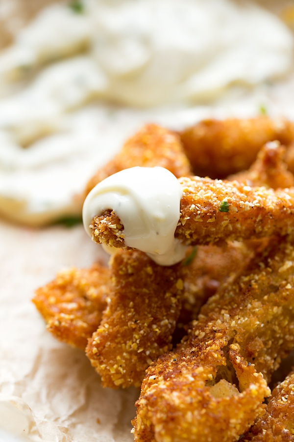 Fish Sticks with Lemon Mayo | thecozyapron.com