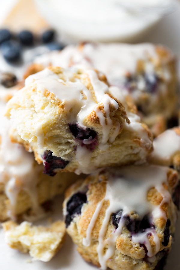 Blueberry Scones with Buttermilk Glaze | thecozyapron.com