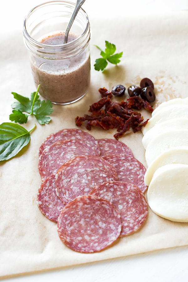Italian Pasta Salad Ingredients | thecozyapron.com